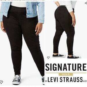 Levi's Totally Shaping Pull On Skinny Jeans Black 27" inseam